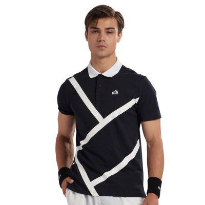 Áo pickleball Pili PKP012TSMW24 nam - Navy trắng chính hãng