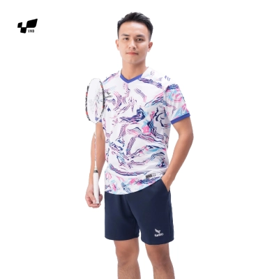 Áo cầu lông Kamito Combat KMAH230650 nam - Trắng chính hãng
