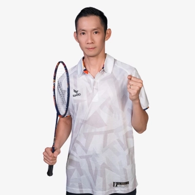 Áo cầu lông Kamito TM Legend KMAP231250 nam - Trắng chính hãng
