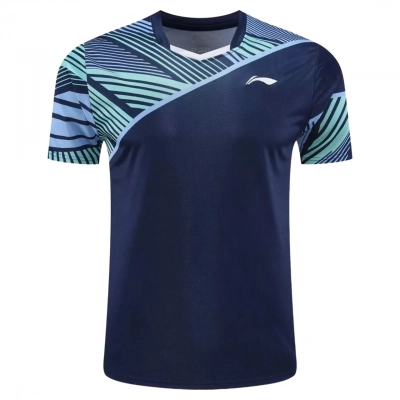 Áo cầu lông Lining A525 nam - Xanh đen