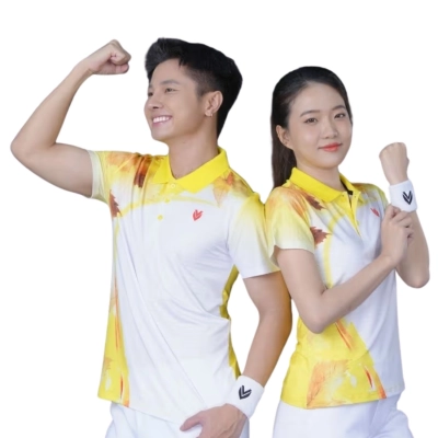 Áo cầu lông Victec FVT01 nam - Vàng