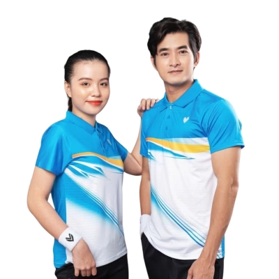 Áo cầu lông Victec FVT02 nam - Xanh nhạt