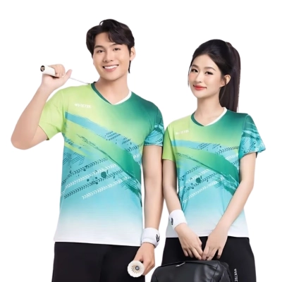 Áo cầu lông Victec PLV252 nam - Xanh lá