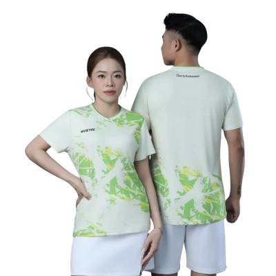 Áo cầu lông Victec Strike On VIC02 nam - Trắng