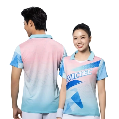 Áo cầu lông Victec Twist BAV01 nữ - Hồng xanh