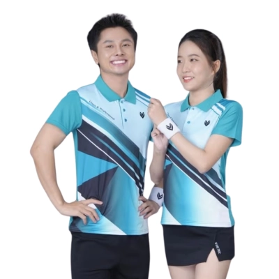 Áo cầu lông Victec VT241 nam - Xanh ngọc