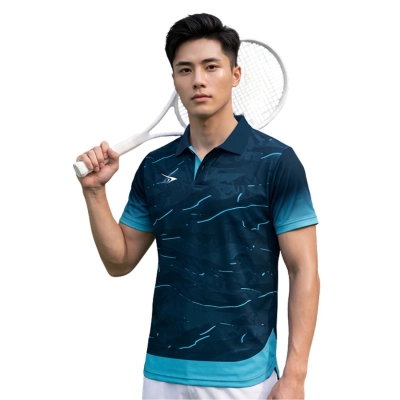 Áo pickleball Beyono Champ CB11 nam - Xanh đen chính hãng