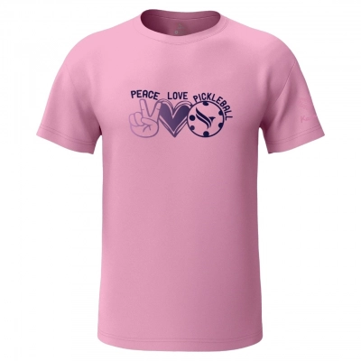 Áo Pickleball Kamito Peace Love KMAT250112 - Hồng chính hãng