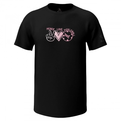 Áo Pickleball Kamito Peace Love KMAT250140 - Đen chính hãng
