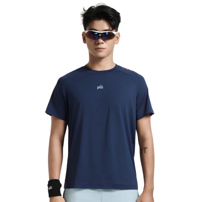 Áo pickleball Pili PTSUP35MW25 nam - Xanh đen chính hãng