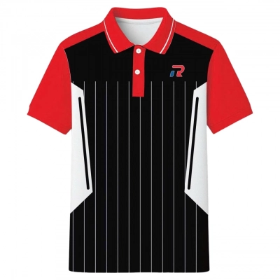 Áo polo Taro TR025-PL01 nam - Đen đỏ chính hãng