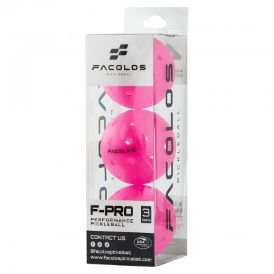 Bóng Pickleball Facolos F-Pro Advanced Hồng (Hộp 3 Quả)