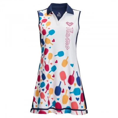 Váy Pickleball Kamito Heart KMVH250157 - Trắng Navy chính hãng