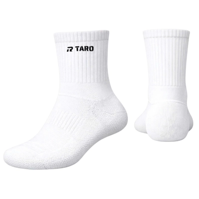 Vớ cầu lông Taro Basic TTR01-2601 Lửng - Trắng chính hãng