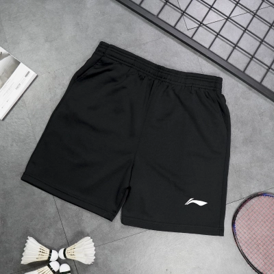 Quần cầu lông Lining nam logo trắng đen - Mã 012